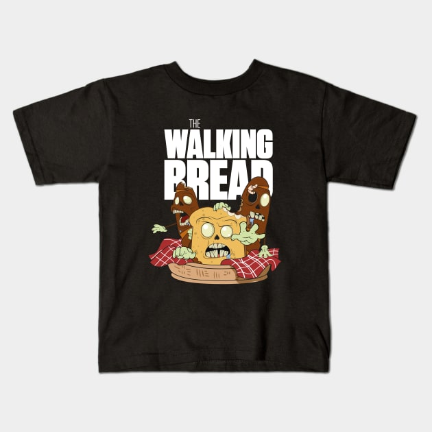 The walking bread Kids T-Shirt by Triluen